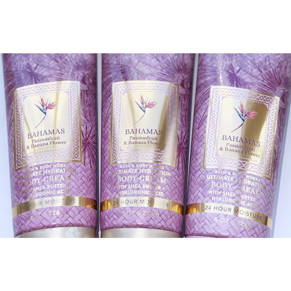 Bath & Body Works Bahamas Passionfruit Banana Ultimate Hydration Body Cream x3 - Picture 3 of 5